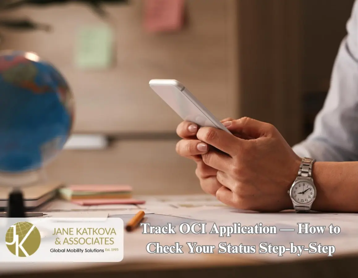 Man holding Mobile Tracking OCI Application