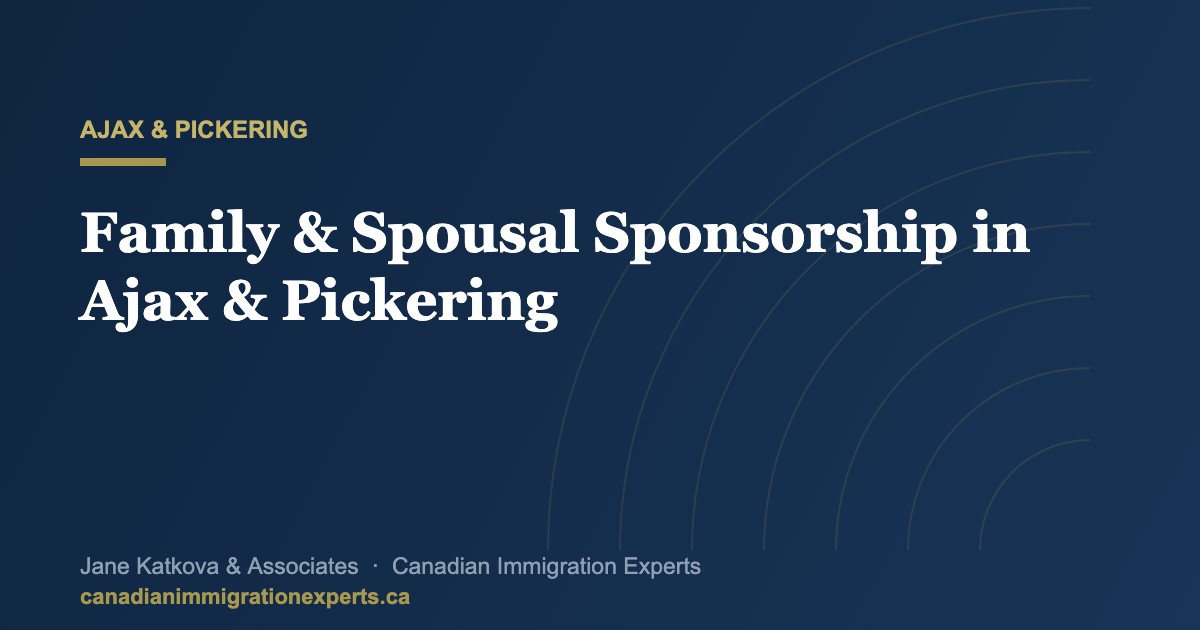 Diverse family reuniting in Ajax and Pickering, Durham Region, with immigration spousal sponsorship consultation help