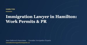 Hamilton, Ontario skyline with steel-sector waterfront, representing work permit and PR immigration help