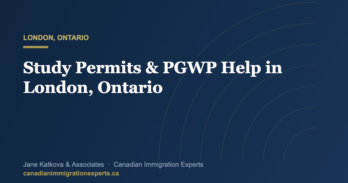 London, Ontario university campus and downtown, representing study permit, PGWP and student-to-PR immigration help