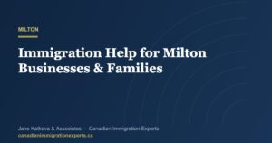 Immigration lawyer advising a Milton, Ontario family and business owner by video consultation