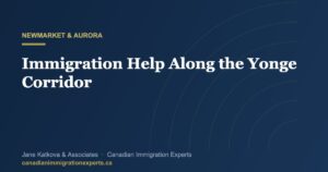 Immigration lawyer advising a Newmarket and Aurora professional couple by video consultation