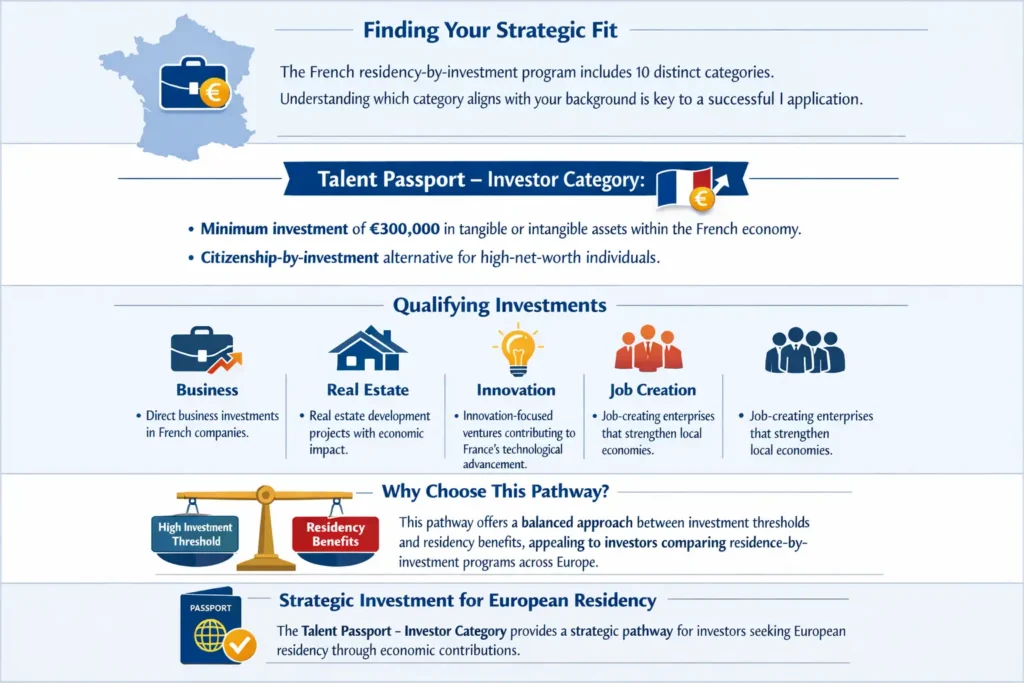 Investor Category of the French residency-by-investment program.